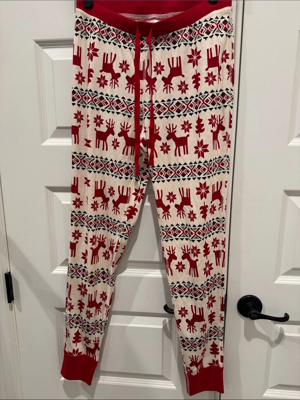 Hanna Andersson Women’s Adult Holiday Pajama Set Top & Pants Deer Dear Medium